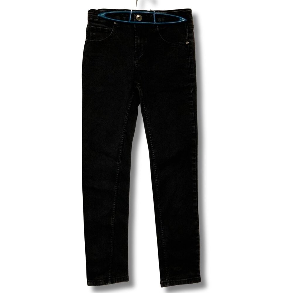 WEST49 Girl's black skinny jeans YOUTH sz 14 MEDIUM LARGE 28" waist denim pants